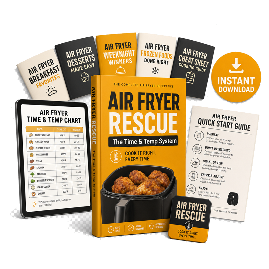 Air Fryer Rescue complete bundle — main guide plus 5 bonuses